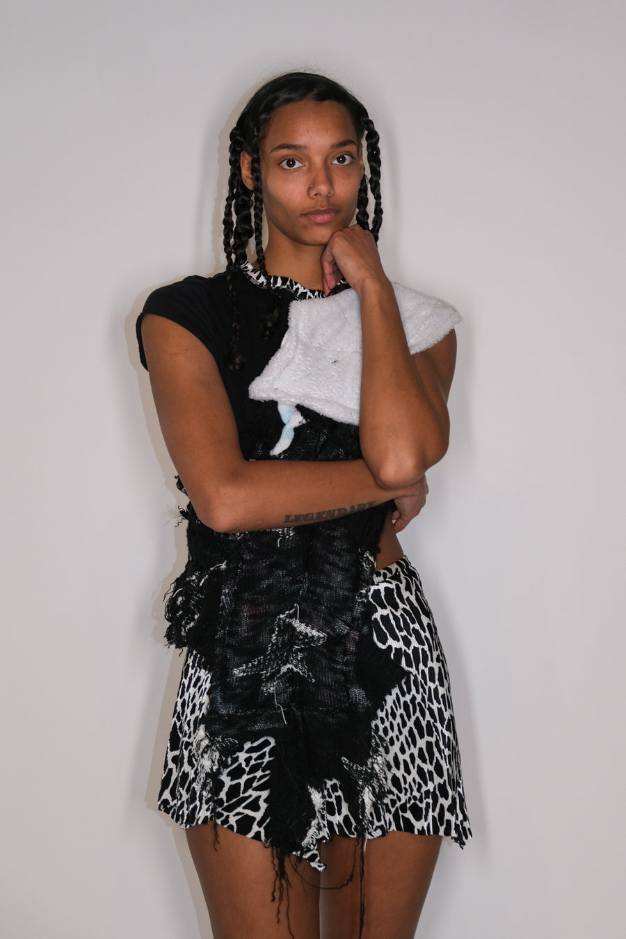 "NATURAL BORN" SCARF, TOP, AND SKIRT