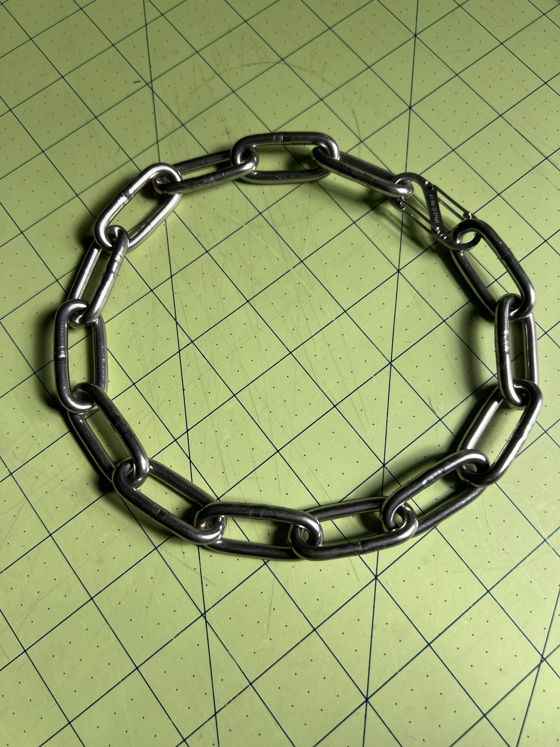 STAINLESS STEEL STRAIGHT LINK CHAIN NECKLACE